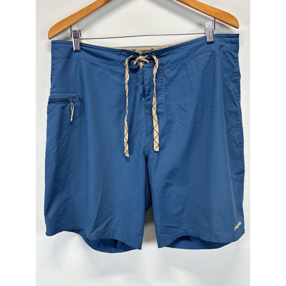 Patagonia Board Shorts Mens 36 Wavefarer Lace Up Swim Surf Hike Outdoor Logo